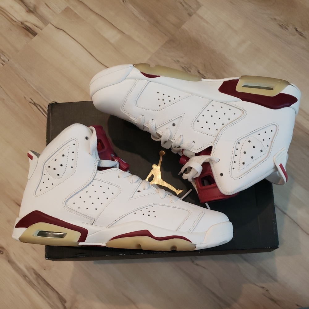Nike Air Jordan 6 Retro Maroon Sz 6.5 Y
